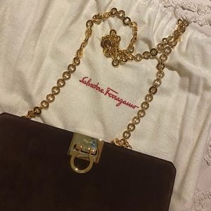 Salvatore Ferragamo Brown Crossbody Bag